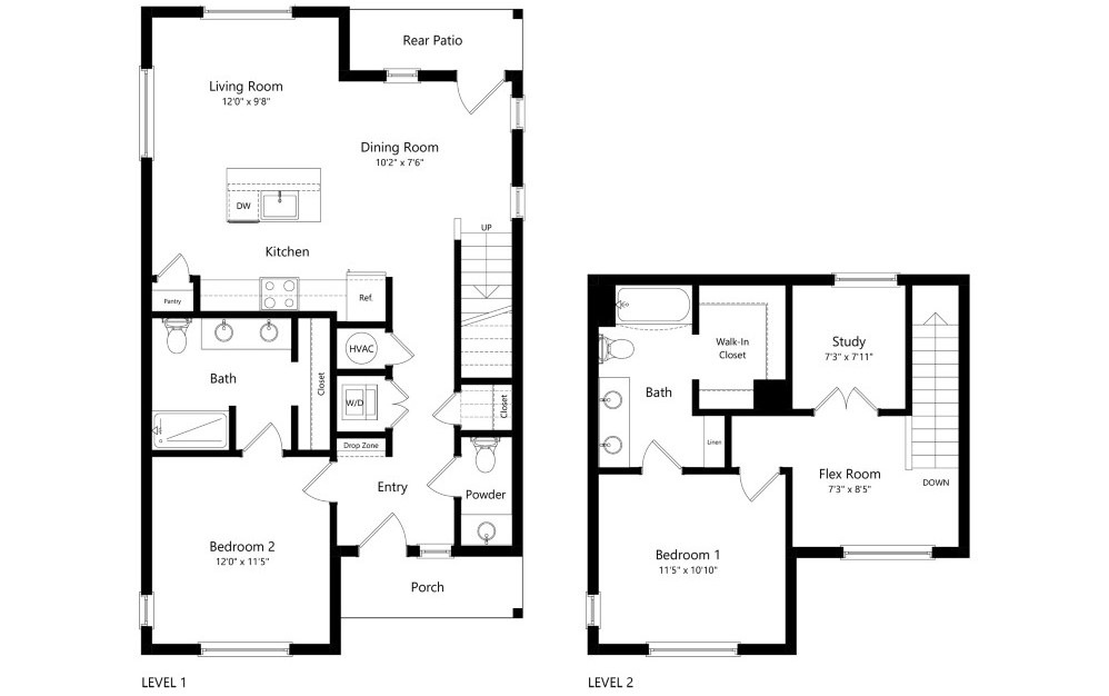 B2 Townhome - Cottonwood - 2D